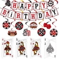 thumbnail image 1 of Decoraciones de fiesta con tema de póker Outus Casino, 17 piezas, 1 of 7