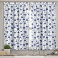 thumbnail image 2 of Ambesonne Blue Valance & Curtain, Chinese Floral Nature, 55"x45", Violet Blue White, 2 of 6