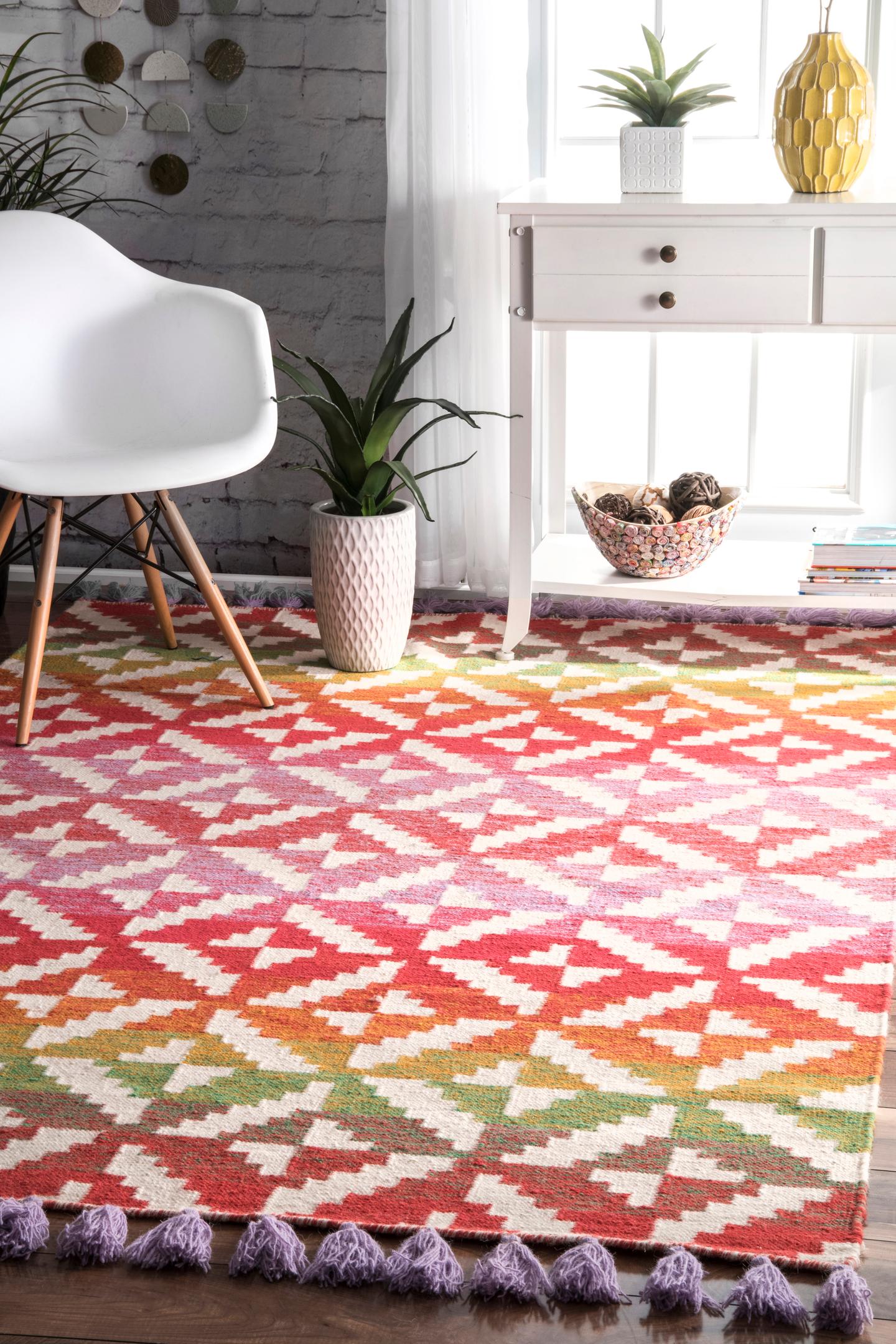 Striped Tassel Area Rug or Runner