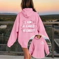 thumbnail image 2 of VeFlora Christian Jesus Hoodies for Girl, Long Sleeve Sweatshirt, Oversized Preppy Bible Verse Faith Graphic Sweatshirts(Pink/1-2 Years), 2 of 4