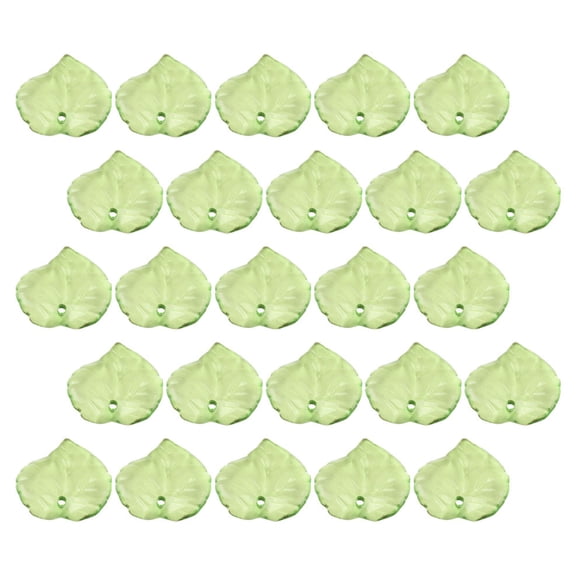 Mobestech 200Pcs Lightweight Green Leaf Bead Charms for Jewelry Crafting, Accessories, and Decorative Projects