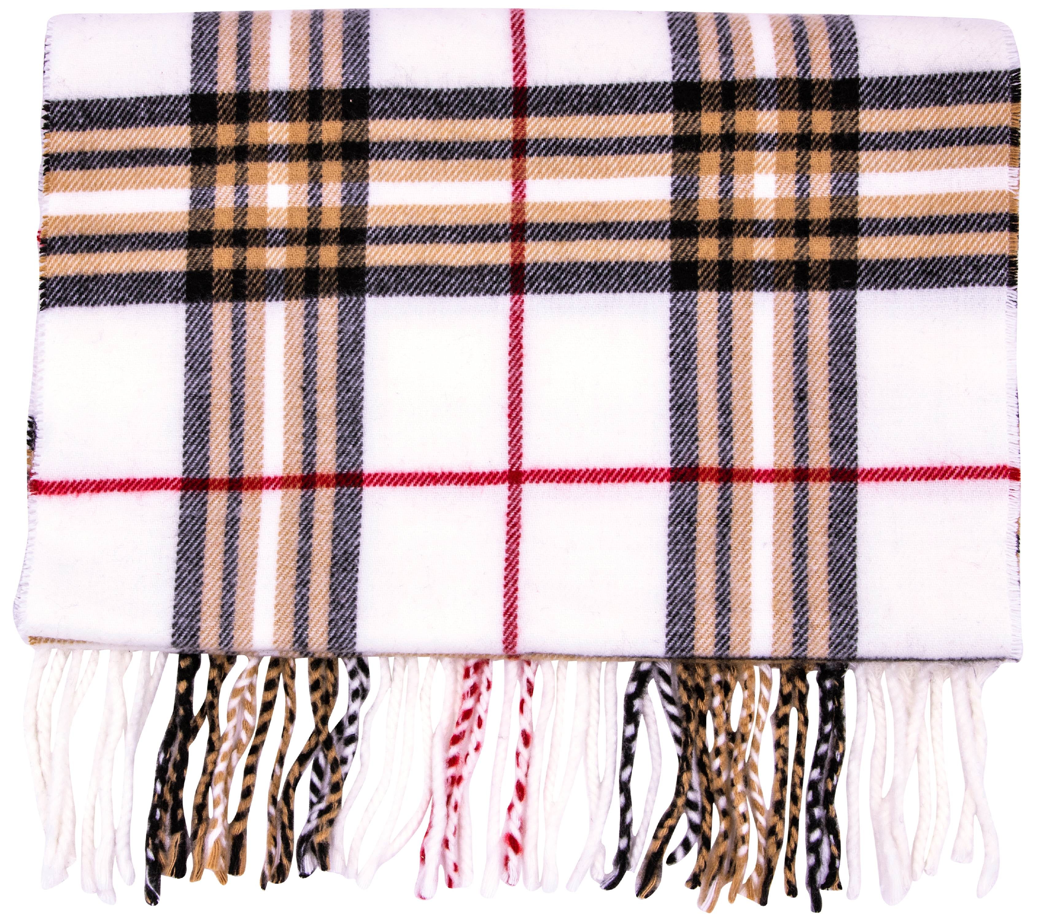 100% CASHMERE Scarf Teal tartan Plaid Stripe Design Soft For Unisex 
