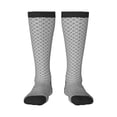 thumbnail image 2 of Picia Women Crew Soft Moisture-wicking Socks Gray Plaid Pattern Design Cotton Socks, One Size fit All, 2 of 9