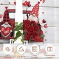 thumbnail image 6 of Semi Sheer Window Curtains 72 Inches Long, Red Valentine's Day Rod Pocket Silky Chiffon Curtain Treatment Drapes for Kitchen, Living Room, Love Heart Roses Gnomes Vintage Floral 52"x72", 2 Panels, 6 of 9
