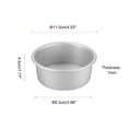 thumbnail image 2 of Uxcell 2Pcs Round Cake Pan with Removable Loose Bottom 4" Small Cheesecake Pan Anodized Aluminum Nonstick Baking Pan, 2 of 6