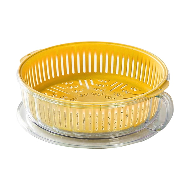 Cesta de Drenaje para Lavabo Doble, Cesta de Plástico para Verduras y Bandeja para Cocina, Cesta de Lavado con Filtración Espesante.