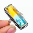 thumbnail image 2 of Bi-Color Tourmaline Gemstone Handmade 925 Sterling Silver Jewelry Ring Size 10, 2 of 2