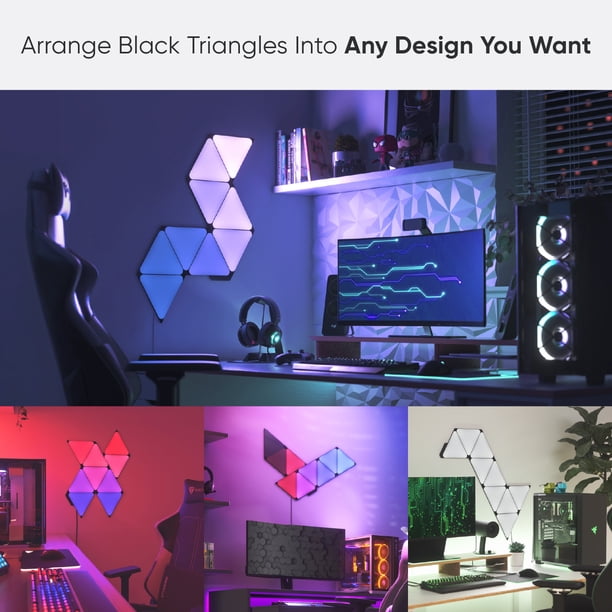 nanoleaf 未使用品　インテリア　売り切り価格 早い者勝ち Nanoleaf Shapes Ultra Black Triangles Smarter Kit - Smart LED Wall