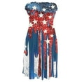 thumbnail image 5 of Casual Women's Bandeau Dress with Star-Spangled Print, Sleeveless Summer Tank Dress for Independence Day Parades, Comfortable Outdoor Event Apparel,Sky Blue L, 5 of 5