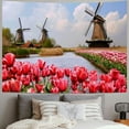 thumbnail image 2 of JRXY Netherlands Tulips Art Hanging Tapestry - Soft and Lightweight Painting, 2 of 6