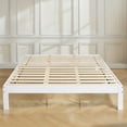 thumbnail image 2 of Subrtex 12" Solid Wood Platform Bed Frame with Wooden Slats, White, King, 2 of 8