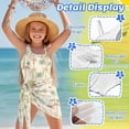 thumbnail image 5 of SEANATIVE Girls One-Piece Bathing Suit with Mesh Wrap Skirt Swimsuit Back Cutout Design Swimwear Trendy Swimsuits for Teen Kid Young Girls, Size 7-8, Palm Tree Beige, 5 of 7