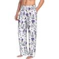 thumbnail image 3 of Kdxio Lavender Bicycle Print Men's Sleep Pajama Pant Lounge Pants with Pockets, 3 of 8