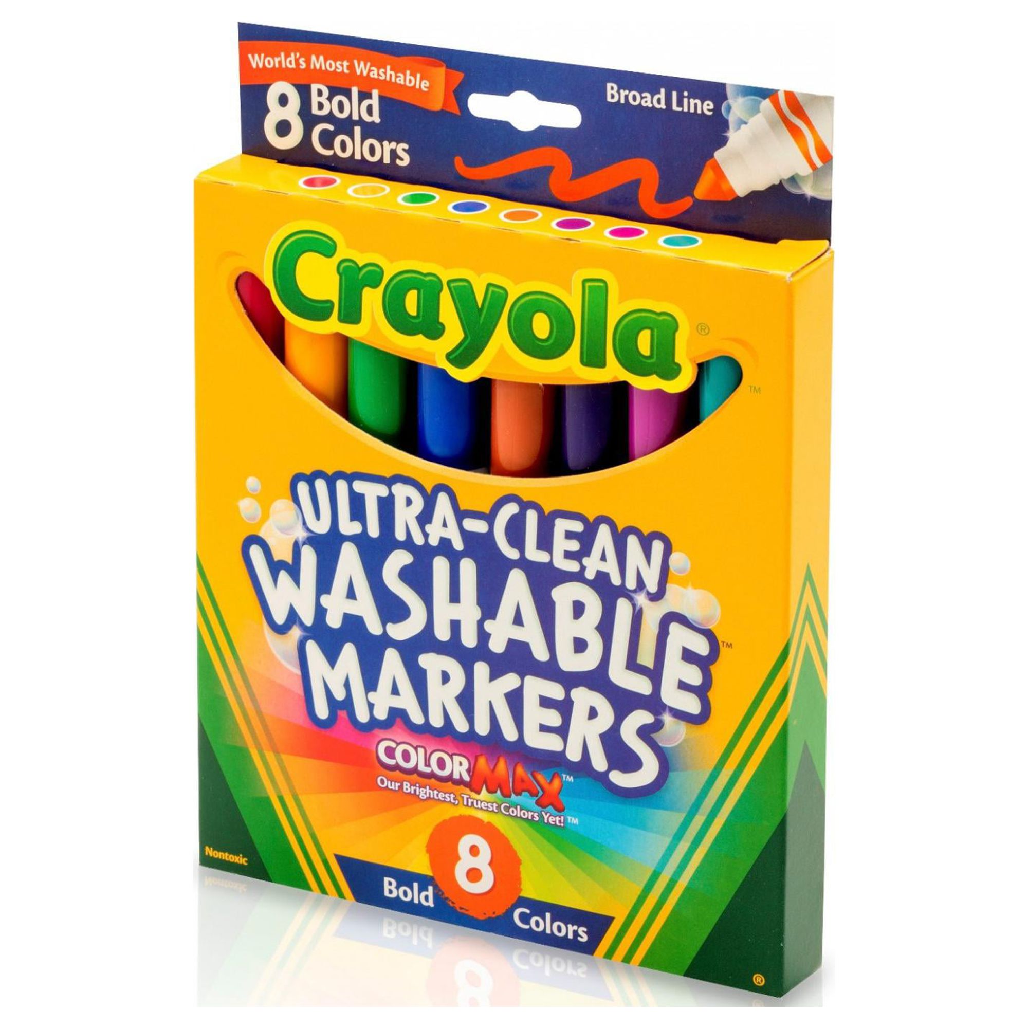 Crayola Washable Marker Set, 8-Colors, Broad, Bold - image 8 of 8