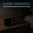 thumbnail image 5 of REGALWOVEN Digital Dual Alarm Clock for Bedroom, Easy to Set, Dimmable, Date Day of Week Temp Snooze, 12/24H 6.1 x 2.4 x 1 inch Orange, 5 of 7