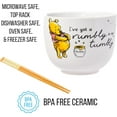 thumbnail image 3 of Silver Buffalo Disney Winnie the Pooh Rumbly in My Tumbly Ceramic Ramen Noodle Rice Bowl with Chopsticks, Microwave Safe, 20 Ounces, 3 of 8
