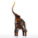 thumbnail image 1 of Escultura metálica de elefante tejido - Decoración artesanal para interiores, figura animal en hierro pintado (43cm), 1 of 7