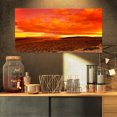 thumbnail image 1 of Dramatic Red Sunset at Desert - Extra Large Wall Art Landscape, 1 of 3