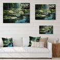 thumbnail image 4 of Designart "Country beauty Tranquil Pond" Countryside Print on Natural Pine Wood, 4 of 5