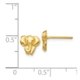 thumbnail image 2 of 14k Yellow Gold Elephant Earrings - 1.1 Grams - Measures 7x8mm Wide, 2 of 2