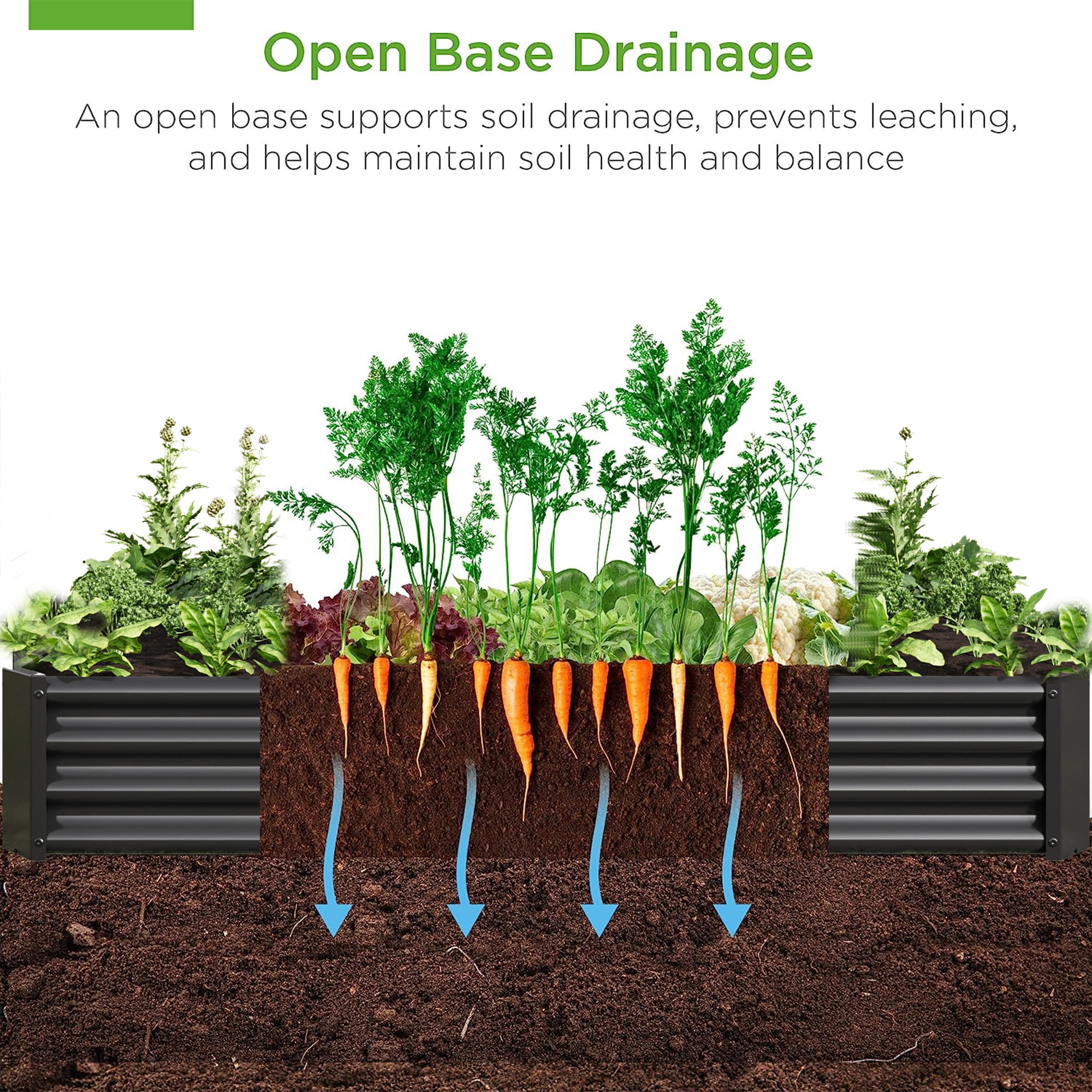 Segmart Raised Garden Bed, 4×2×1ft Rectangle Planting Vegetables Herb for Indoor & Outdoor Use, Vegetables Raised Garden Bed Set for Flower Vegetable Grow, SS2235