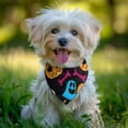 thumbnail image 2 of Dog Bandana 1 Pack,Colorful Halloween Elements Pattern Bandanas for Dogs,Cat Bandana,Small/ Large Dog Bandana 2 Size,Dog Bandanas Girl Boy, 2 of 5