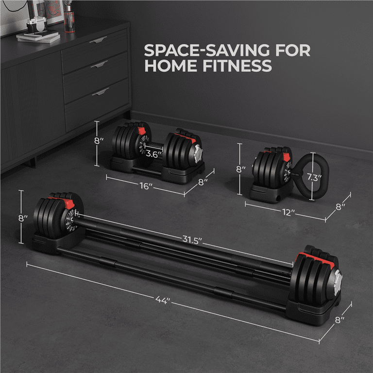 Yaheetech 40lbs Adjustable Dumbbell Weight Set with Anti Slip Handle Black Walmart