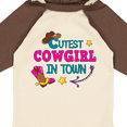 thumbnail image 4 of Inktastic Cutest Cowgirl in Town with Cowgirl Hat and Boots Girls Long Sleeve Baby Bodysuit, 4 of 5