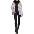 thumbnail image 2 of Kenneth Cole Women's Horizontal Zip Puffer, Silver, Medium, 2 of 5