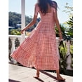 thumbnail image 5 of Women Dresses 2024 Summer Floral Sleeveless Maxi Dress Casual Spaghetti Strap Tiered Flowy Beach Long Dress, 5 of 6
