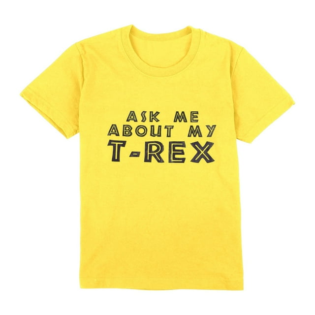 Dpytoraw T-Shirt à Manches Courtes pour Garçons Col Rond Imprimé Confortable pour Usage Quotidien École Activités Extérieures Tissu Doux Respirant Taille 11-12 Ans