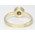 thumbnail image 3 of 14k Yellow Gold Round Diamond Bezel Setting Modern hammered finish bezel set Ring(0.5ct, Natural Brown, I1), 3 of 3