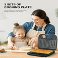 thumbnail image 6 of 3-in-1 Waffle, Grill & Sandwich Maker, Panini Press Grill and Waffle Iron, Black, 6 of 6