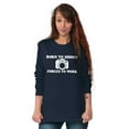 thumbnail image 3 of Born Shoot Forced Work Photographer Plus Size Long Sleeve Graphic Tee Shirt Brisco Brands 2X, 3 of 5