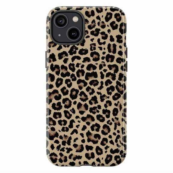 Leopard Print Phone Case for iPhone 11 12 13 14 15 16 Pro Max – Animal Print Cover, Stylish Wild Cat Pattern Case for Her