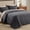 03 - Charcoal - Clover, variant on Quilts Queen Size - Bright White Bedspread Queen Size & Lightweight Comforter, Modern Coverlet with Clover Pattern, Ultra Soft All-Season Bedding, 90 x 96 Inches