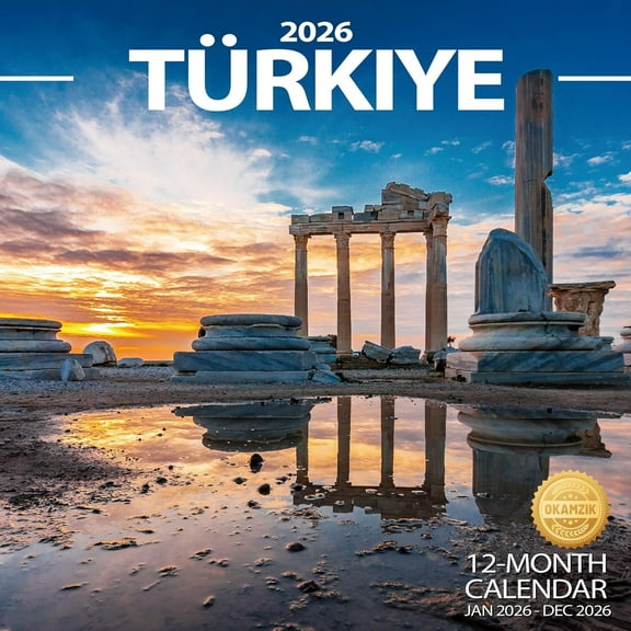 2026 Wall Calendar Türkiye Planner Calendar, Hangable Monthly Wall Calendar with Large Blocks for Organizing & Planning, Academic Schedule, Home, Office & family, Thick & Sturdy Paper (12"x24" Open)