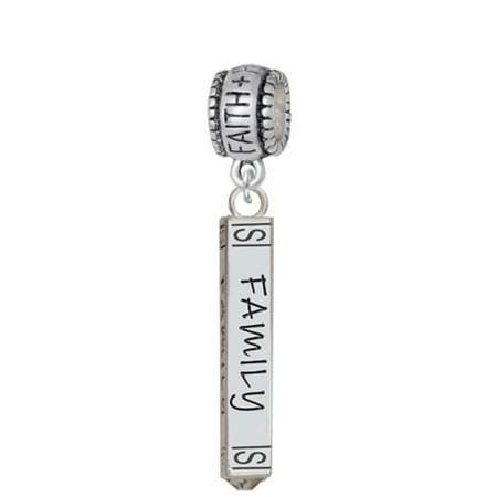 - Family Bar - Faith Hope Love Charm Bead