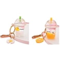 thumbnail image 1 of Mini Milk Tea Cup Keychain Handbag Pendant Keyring Drift Bottle Key Chain Ornaments for Car Purse Bag Decor, 1 of 3