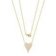 thumbnail image 2 of Brilliance Fine, Women's Sterling Silver 14kt Gold Plated Simulated Diamond Heart Necklace, 18" & 24", 2 of 8