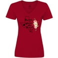 thumbnail image 3 of Inktastic Texas Home is Where the Heart is with Watercolor Floral Women's V-Neck T-Shirt, 3 of 5