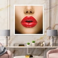 thumbnail image 3 of Designart 'Sexy Woman Lips Beautiful Make-Up Close-Up Kiss' Modern Framed Art Print, 3 of 4
