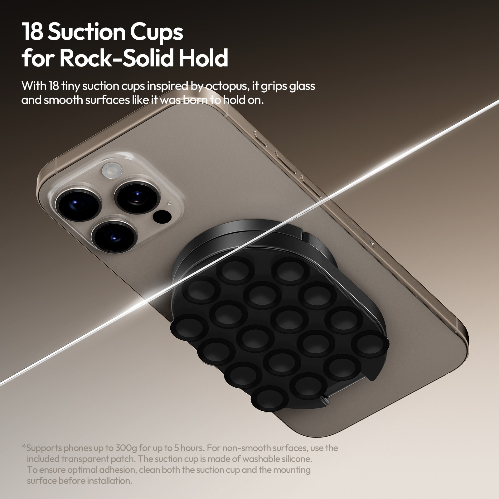 Ulanzi MA39 MagLock Suction Cup Magnetic Holder Phone Suction Mount Stand Desktop Stand