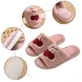 thumbnail image 4 of nsendm Female Shoes Adult Heated Slippers Women Slide Slippers Comfy Open Toe House Shoes Cotton Slippes Women Furry Slippers Watermelon Red 8, 4 of 7