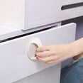thumbnail image 4 of 2 Count Round White Self-Stick Instant Cabinet Drawer Handle Helper Auxiliary Kitchen Cabinet Door Window Handle Sticker Convenient Opening Stick-on Handles, 4 of 4