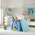 thumbnail image 2 of Bluey Kids' Storage Ottoman, Blue, 15" x 15" x 15", 2 of 7