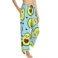 thumbnail image 2 of Xecao Avocado and Hearts Women's Straight Lounge Pajama Pants: The Epitome of Relaxed Sleepwear, 2 of 9