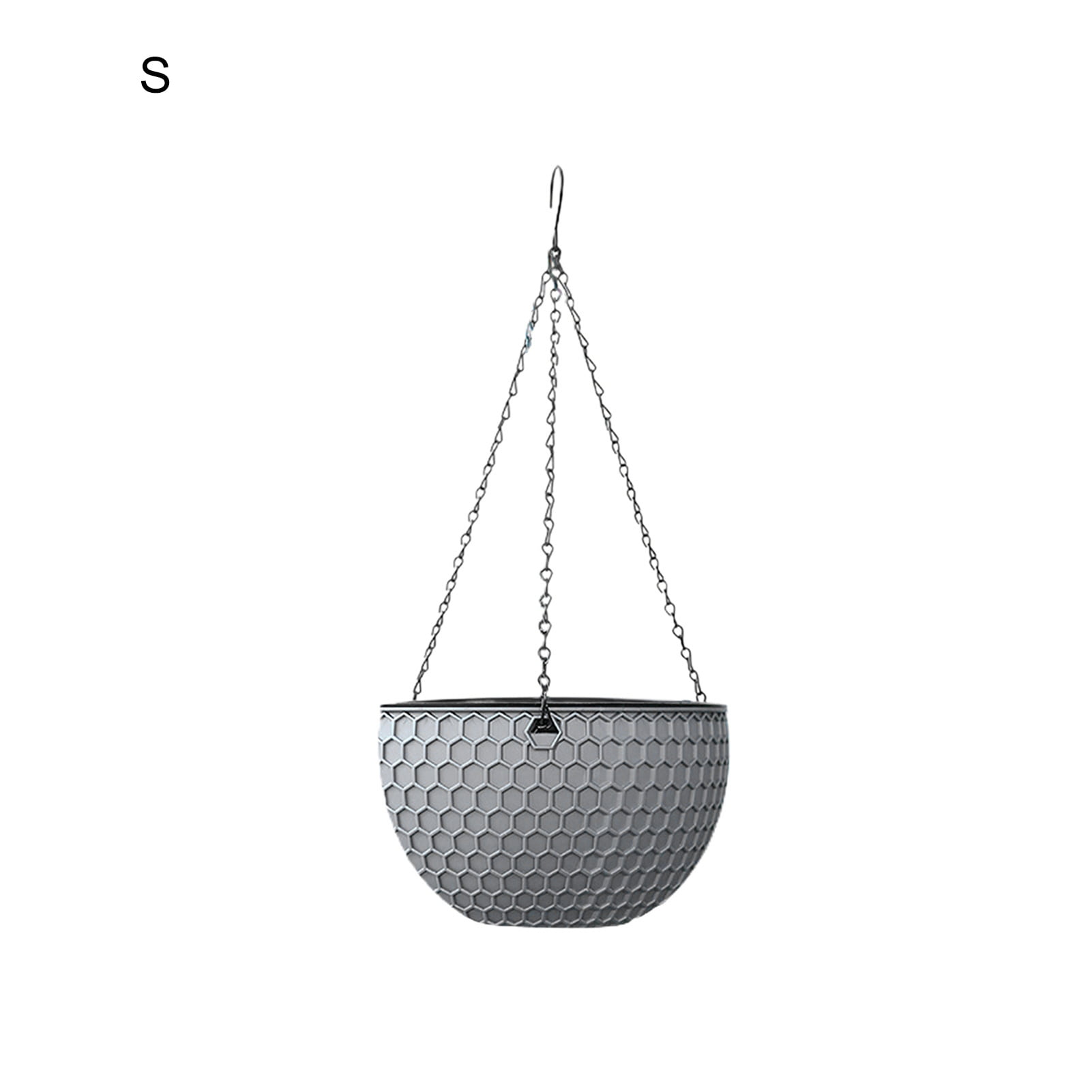 Plastic Hanging Rattan Planter SelfWatering Round Hanging Basket Herb Orchid Flower Pot