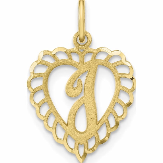 10K Yellow Gold Initial I Charm Made In United States -Jewelry By Sweet Pea