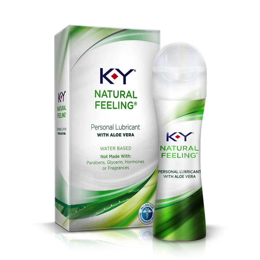 KY Natural Feeling Personal Lubricant Gel With Aloe Vera, Water Based